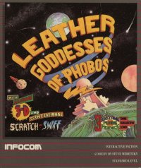 Leather Goddesses of Phobos Amiga US box art